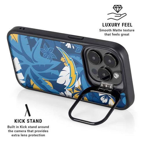 NFL Los Angeles Chargers Tropical Print iPhone 13 Pro Kickstand Case
