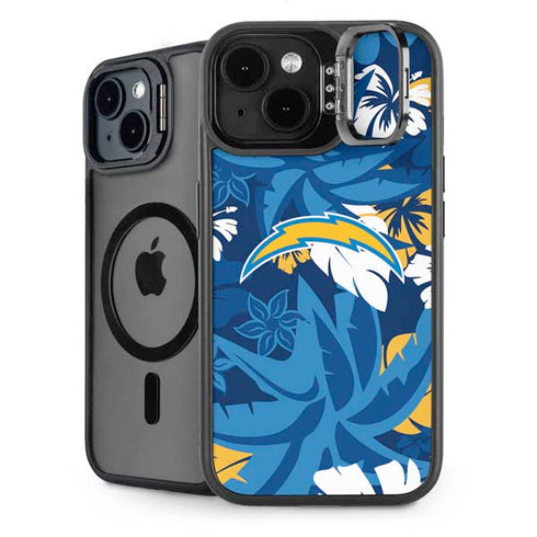 NFL Los Angeles Chargers Tropical Print iPhone 14 Kickstand Case