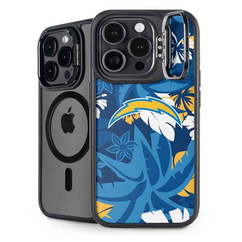 NFL Los Angeles Chargers Tropical Print iPhone 14 Pro Kickstand Case