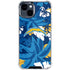 NFL Los Angeles Chargers Tropical Print iPhone 15 Clear Case