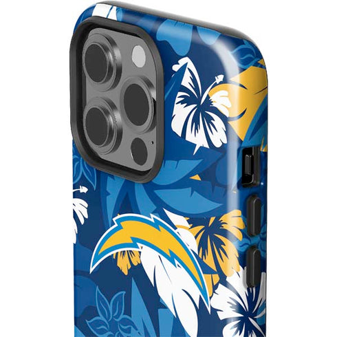 NFL Los Angeles Chargers Tropical Print iPhone 15 Pro Impact Case