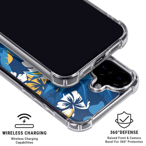 NFL Los Angeles Chargers Tropical Print iPhone 16 MagSafe Case