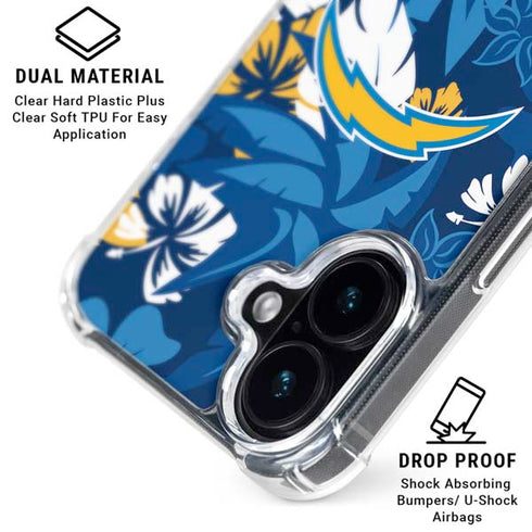 NFL Los Angeles Chargers Tropical Print iPhone 16 MagSafe Case
