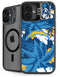 NFL Los Angeles Chargers Tropical Print iPhone 16 Plus Kickstand Case