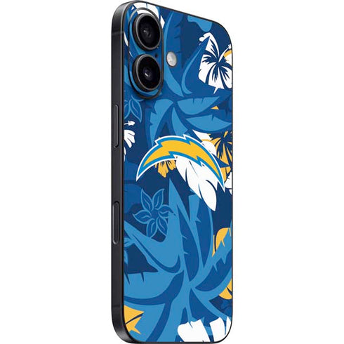 NFL Los Angeles Chargers Tropical Print iPhone 16 Plus Skin