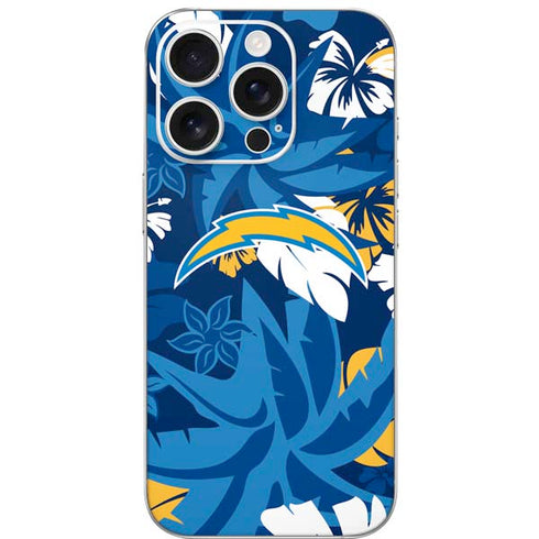 NFL Los Angeles Chargers Tropical Print iPhone 16 Pro Skin