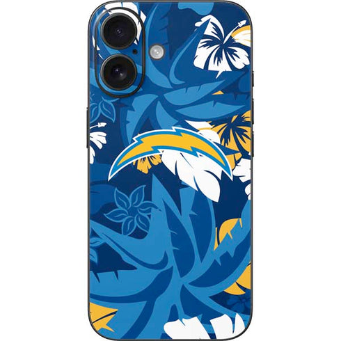 NFL Los Angeles Chargers Tropical Print iPhone 16 Skin