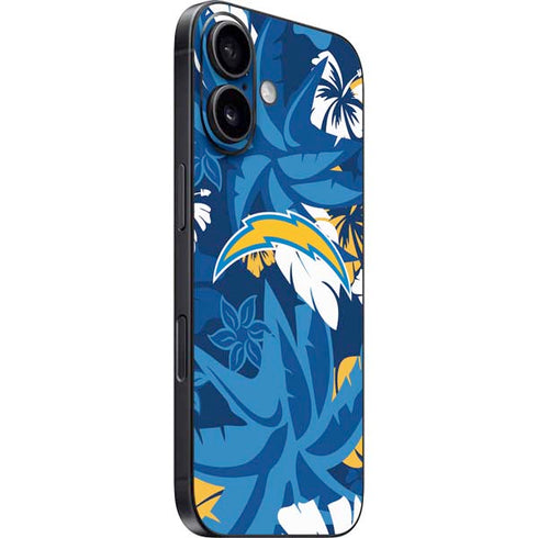 NFL Los Angeles Chargers Tropical Print iPhone 16 Skin