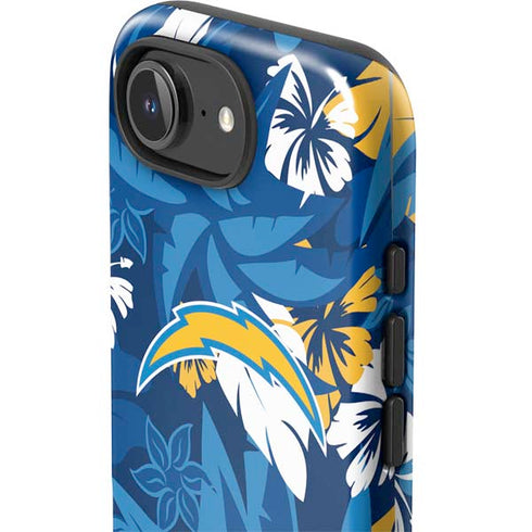 NFL Los Angeles Chargers Tropical Print iPhone 16e Impact Case