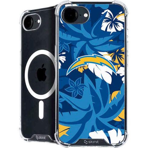 NFL Los Angeles Chargers Tropical Print iPhone 16e MagSafe Case