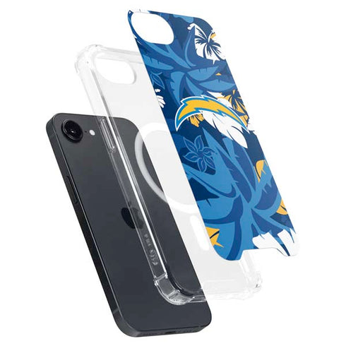 NFL Los Angeles Chargers Tropical Print iPhone 16e MagSafe Case