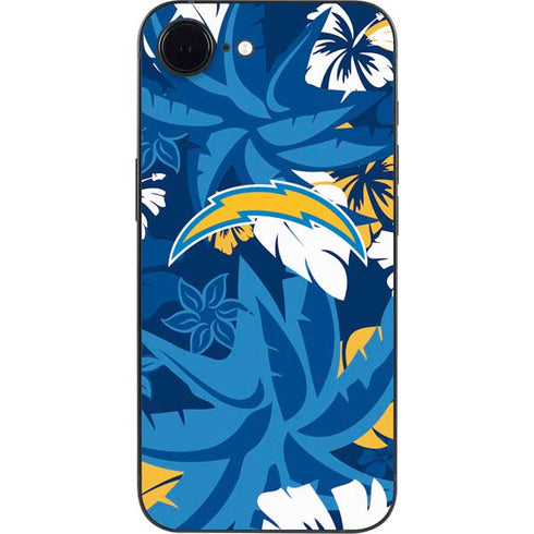 NFL Los Angeles Chargers Tropical Print iPhone 16e Skin