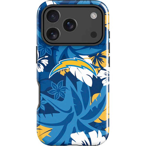 NFL Los Angeles Chargers Tropical Print iPhone 18 Pro Impact Case