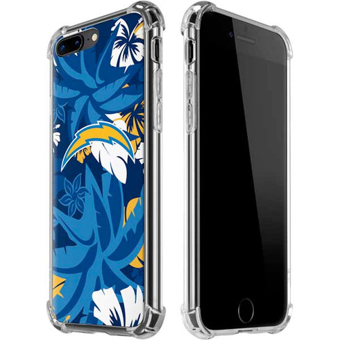 NFL Los Angeles Chargers Tropical Print iPhone Cases