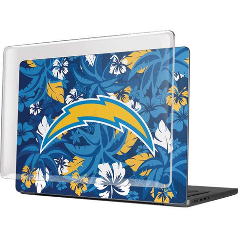 NFL Los Angeles Chargers Tropical Print MacBook Pro 14in (2021-24) Case plus Skin