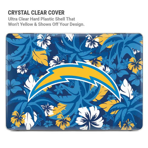 NFL Los Angeles Chargers Tropical Print MacBook Pro 14in (2021-24) Case plus Skin