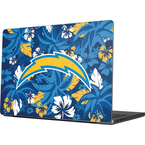 NFL Los Angeles Chargers Tropical Print Apple MacBook Pro 14-inch Skin