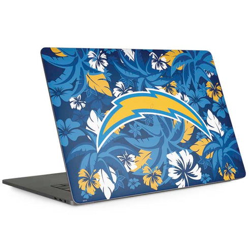 NFL Los Angeles Chargers Tropical Print MacBook Skins