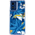 NFL Los Angeles Chargers Tropical Print Moto G 5G (2024) Clear Case
