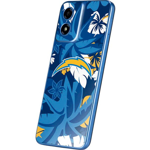 NFL Los Angeles Chargers Tropical Print Moto G Play 4G (2024) Skin