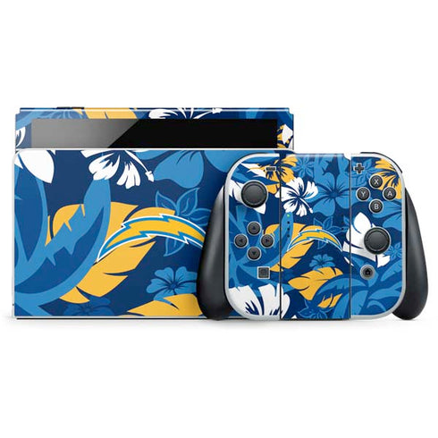 NFL Los Angeles Chargers Tropical Print Nintendo Skins