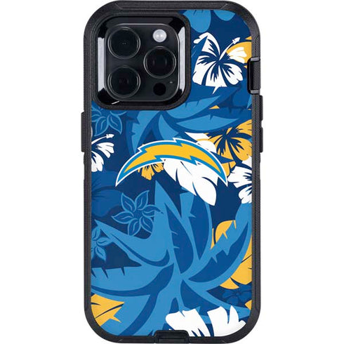 NFL Los Angeles Chargers Tropical Print Otterbox Defender iPhone Skin