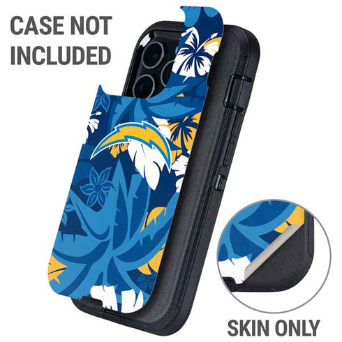 NFL Los Angeles Chargers Tropical Print Otterbox Defender iPhone Skin