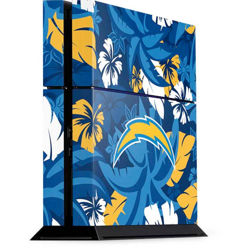 NFL Los Angeles Chargers Tropical Print PlayStation PS4 Skins