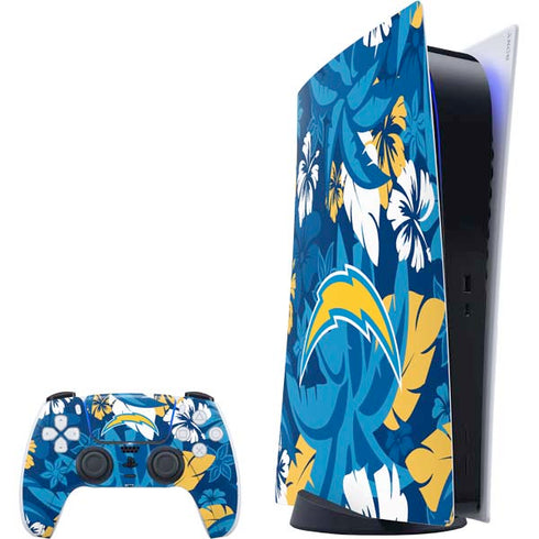 NFL Los Angeles Chargers Tropical Print PlayStation PS5 Skins