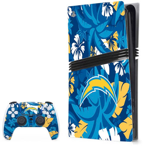 NFL Los Angeles Chargers Tropical Print PlayStation PS5 Skins