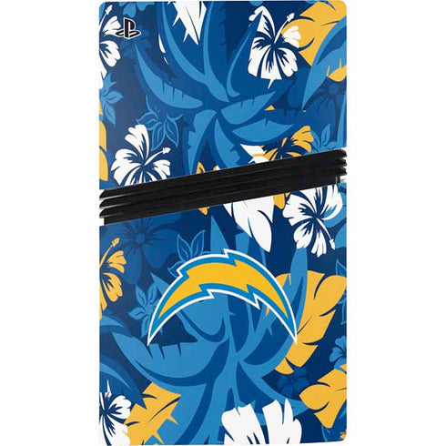 NFL Los Angeles Chargers Tropical Print PS5 Pro Console Skin
