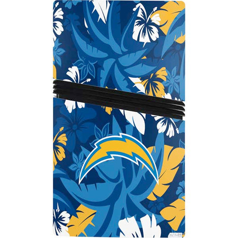 NFL Los Angeles Chargers Tropical Print PS5 Pro Console Skin