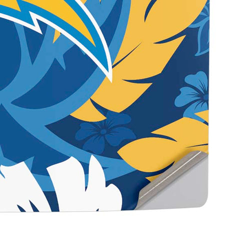 NFL Los Angeles Chargers Tropical Print PS5 Pro Disk Console Skin