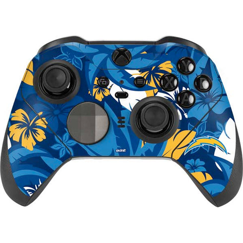 NFL Los Angeles Chargers Tropical Print Xbox Elite Wireless Controller Series 2 Skin