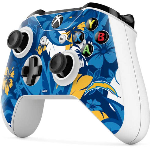 NFL Los Angeles Chargers Tropical Print Xbox One S All-Digital Edition Bundle Skin