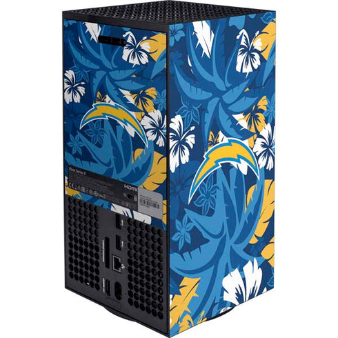 NFL Los Angeles Chargers Tropical Print Xbox Series X Bundle Skin