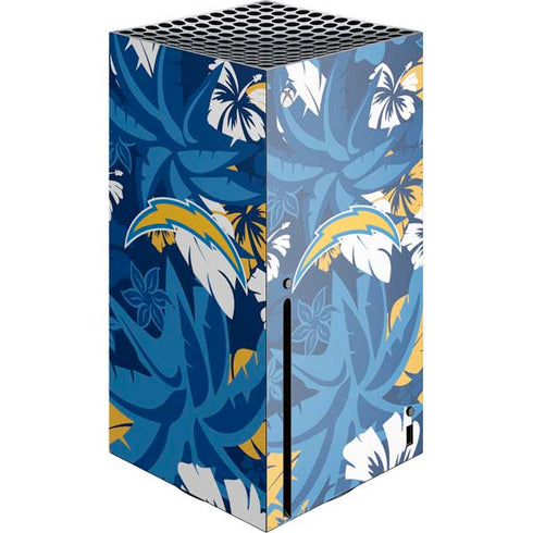 NFL Los Angeles Chargers Tropical Print Xbox Series X Skins
