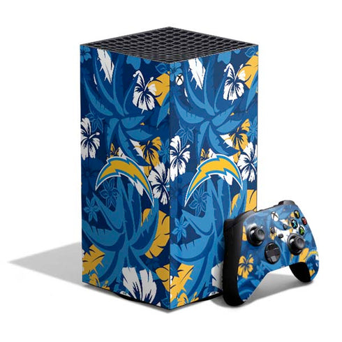 NFL Los Angeles Chargers Tropical Print XBox Series X Digital Edition Bundle Skin