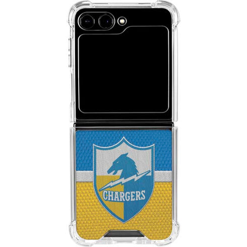 NFL Los Angeles Chargers Vintage Galaxy Z Flip6 Clear Case