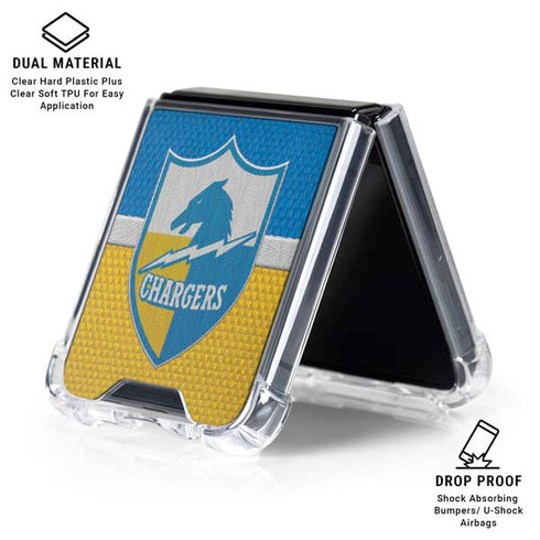 NFL Los Angeles Chargers Vintage Galaxy Z Flip6 Clear Case
