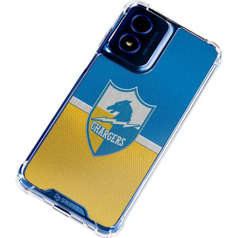 NFL Los Angeles Chargers Vintage Moto G 5G (2024) Clear Case