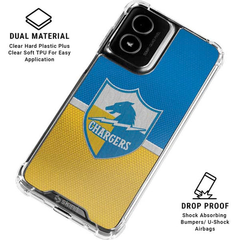 NFL Los Angeles Chargers Vintage Moto G Power 5G (2024) Clear Case