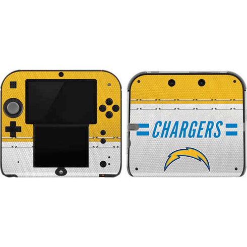 NFL Los Angeles Chargers White Striped Nintendo Skins