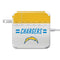 NFL Los Angeles Chargers White Striped 85W Power Adapter (15 and 17 inch MacBook Pro Charger) Skin