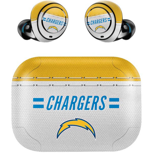 NFL Los Angeles Chargers White Striped Amazon Echo Buds Skin