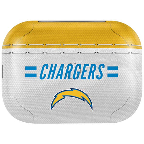 NFL Los Angeles Chargers White Striped Amazon Echo Buds Skin