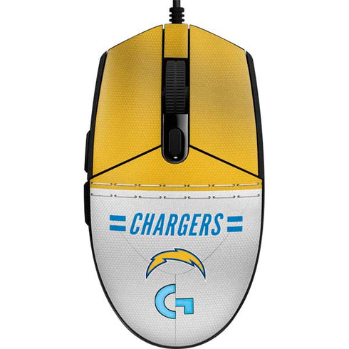 NFL Los Angeles Chargers White Striped G203 Prodigy RGB Wired Gaming Mouse Skin