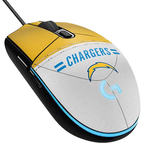 NFL Los Angeles Chargers White Striped G203 Prodigy RGB Wired Gaming Mouse Skin