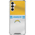 NFL Los Angeles Chargers White Striped Galaxy A16 5G Clear Case