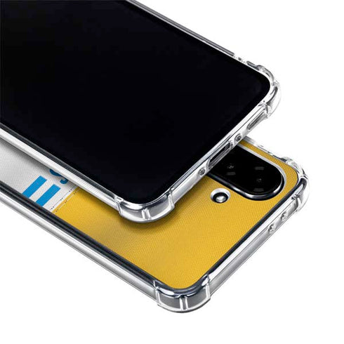 NFL Los Angeles Chargers White Striped Galaxy A36 5G Clear Case